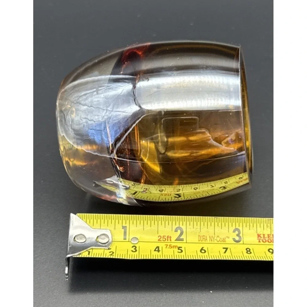 Mikasa Home Accents Solaris Amber Brown Art Glass Votive Candle Holder